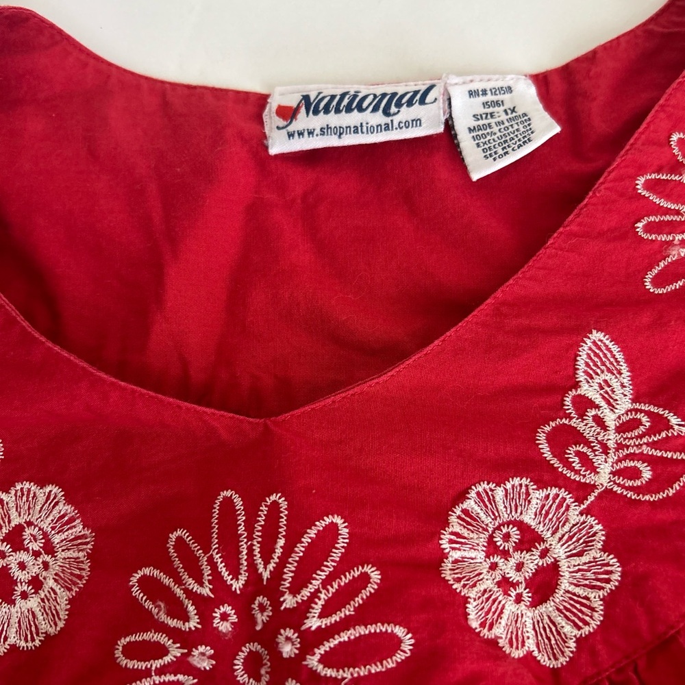Vintage National muumu muumu dress  1X
Embroidered - Picture 11 of 13